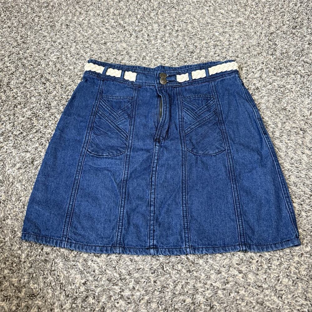 Spell and the Gypsy Collective Boulevard Denim Mini Skirt Blue Size Large READ - Picture 2 of 6
